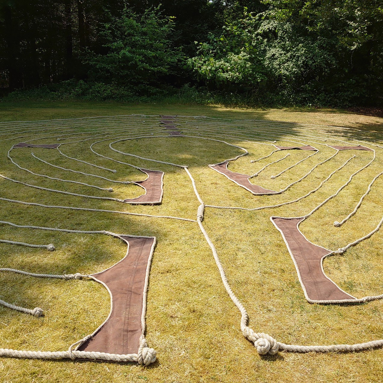 Chartres labyrint van touw